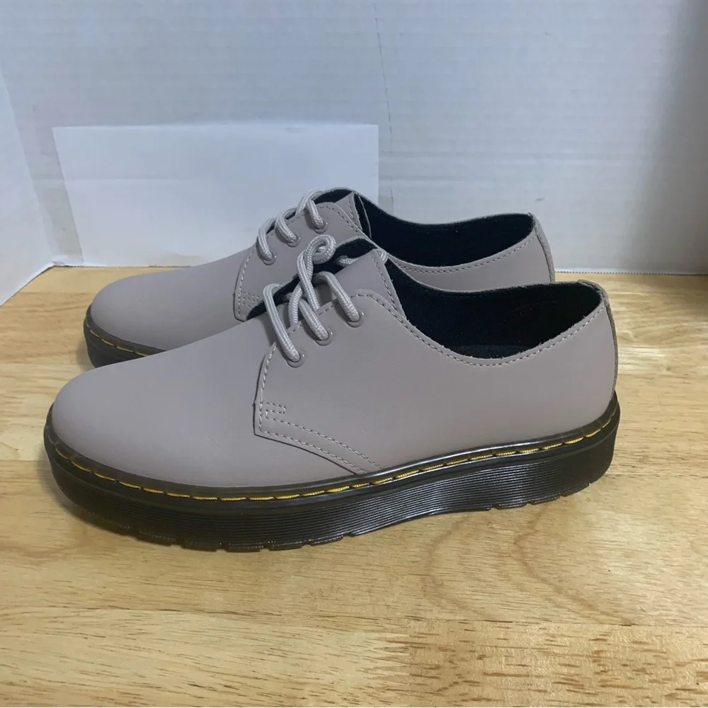 Dr. Martens 1461 Quad Smooth Leather Platform Shoes White Men's 6 /Women's 7 New